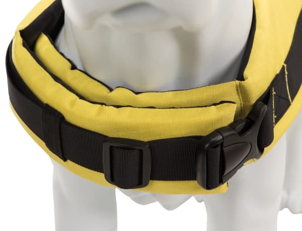 Trixie Redningsvest til hund, L: 55 cm: 50–80 cm, <36 kg, gul/sort