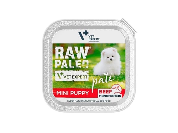 Raw Paleo Vetexpert RAW PALEO PATE MINI valpebiff 150g - wołowina tacka