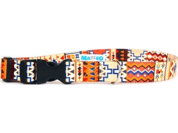 MATTEO Halsband plast spänne Boho 34-60 cm - hundhalsband