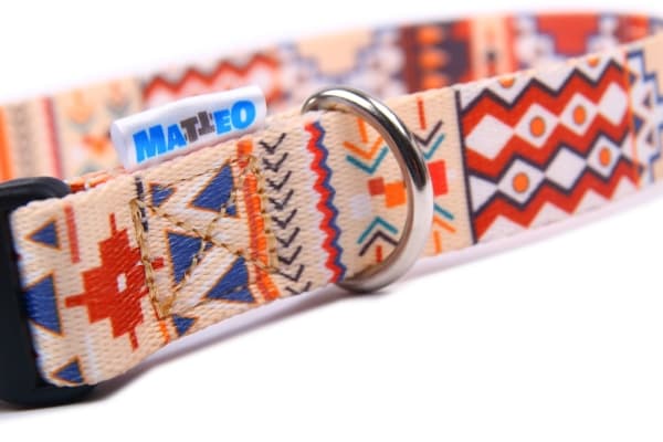 MATTEO Halsband plast spänne Boho 30-55 cm - hundhalsband