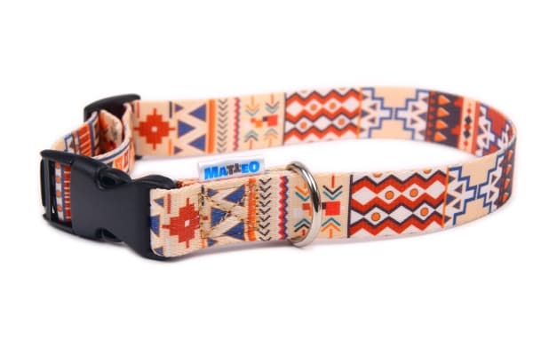 MATTEO Halsband plast spänne Boho 30-55 cm - hundhalsband