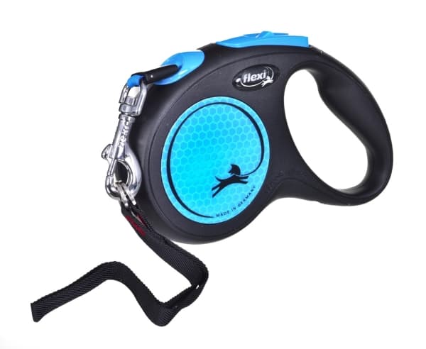 flexi New NEON bånd S, 5M, 15KG, black/neon blå