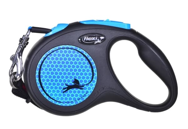 flexi New NEON bånd S, 5M, 15KG, black/neon blå