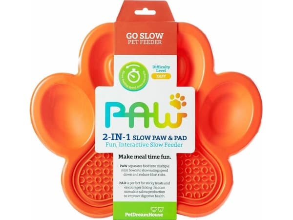 Pet Dream House Pet Dream House Paw 2In1 Orange 30x30x3cm Interaktive Slow Feeder