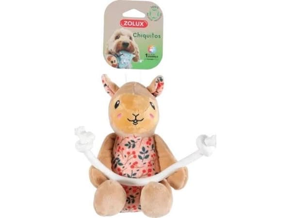 Zolux ZOLUX CHIQUITOS llama plush toy with a string