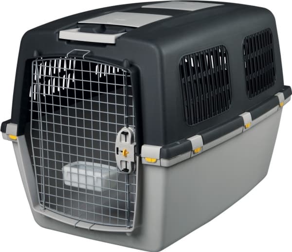 TRIXIE 39873, Hardt transportbur, Transportbur, Hund, 38 kg, Frontmatet, Sort, Grå