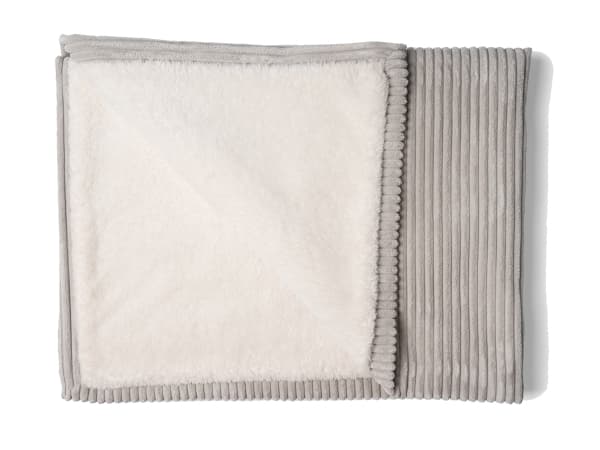 Fantail Homey Pale Grey Blanket 120cm L