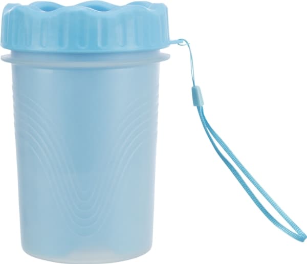 Trixie Paw cleaner, silicone/PP, M–L, blue