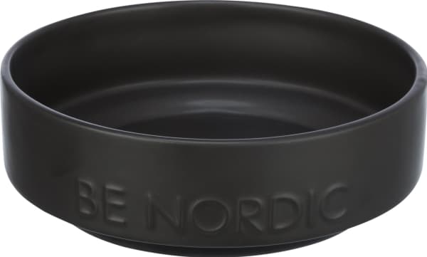 Trixie BE NORDIC bowl, ceramic/rubber, 0.5 l/ø 16 cm, black