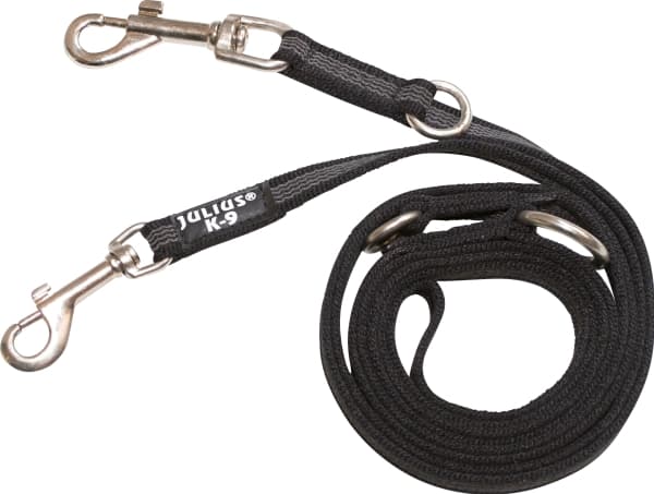 Julius-K9 K9 C&G dressurline, sort/grå 14mm/2,2m