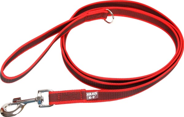 Julius-K9 K9 C&G line, rød/grå 20mm/2m m/håndt
