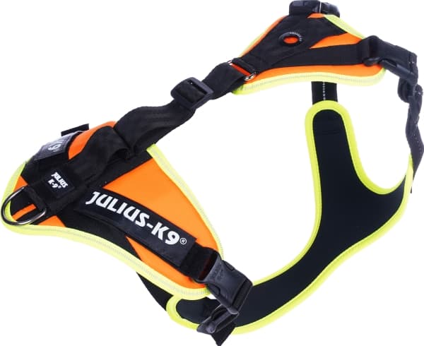 Julius-K9 K9 Mantrailing/Outd. sele, Str.: M/Uv Orange m. neon kant