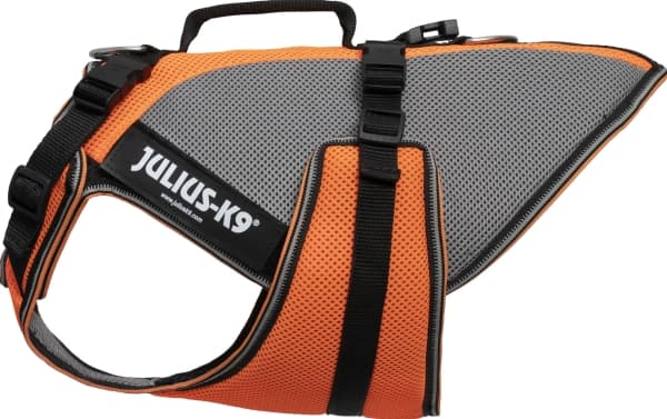 Julius-K9 JK9 Multivest, 4in1 multifunctional dog jacket, S, UV orange