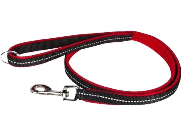 Julius-K9 K9 POWAIR line, 1,2 m, m. håndtag, stor karabinhage, rød