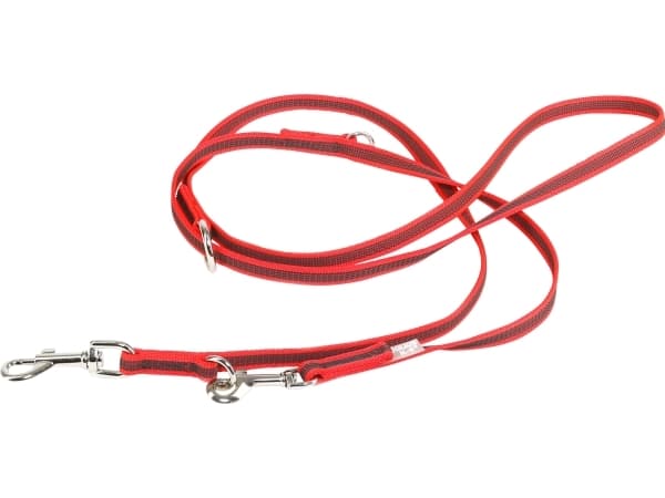 Julius-K9 K9 C&G line,rød/grå,14mm/2,2m,m/håndt,max 30kg