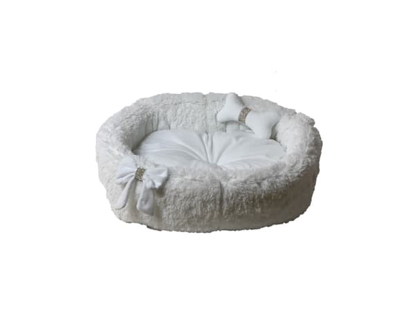 GO GIFT Cocard valkoinen XL - lemmikkieläinten sänky - 65 x 60 x 18 cm