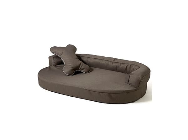 GO GIFT Oval soffa - säng för husdjur brun - 100 x 65 x 10 cm