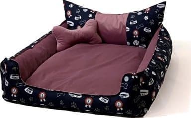 GO GIFT hunder og kattseng XXL - rosa - 110x90x18 cm