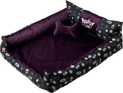 GO GIFT Hunde- og katteseng XL - lilla - 100x90x18 cm