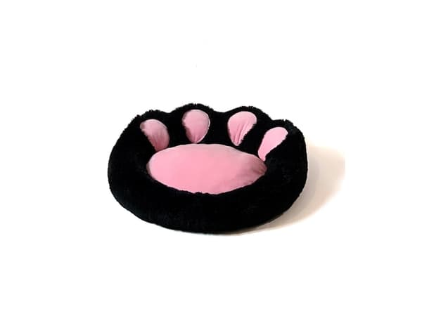 GO GIFT Hunde- og katteseng XXL sort-lyserød - 85x85 cm