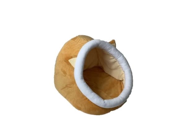 GO GIFT kennel kattbädd - gul-vit - 40x45x34 cm