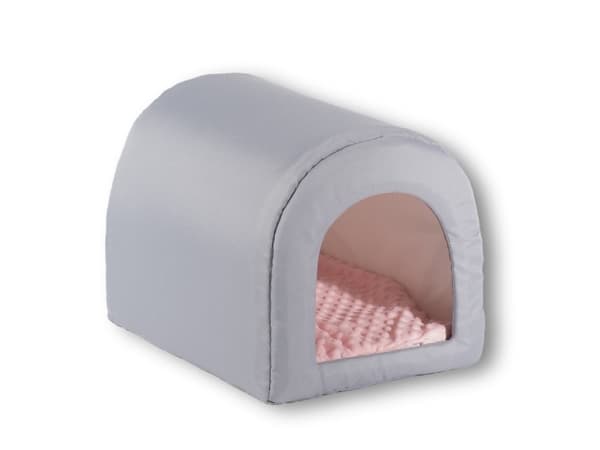 GO GIFT seng til katte og hunde - lysegrå - 40 x 33 x 29 cm