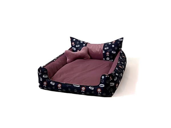 GO GIFT hunder og kattseng XL - rosa - 100x80x18 cm