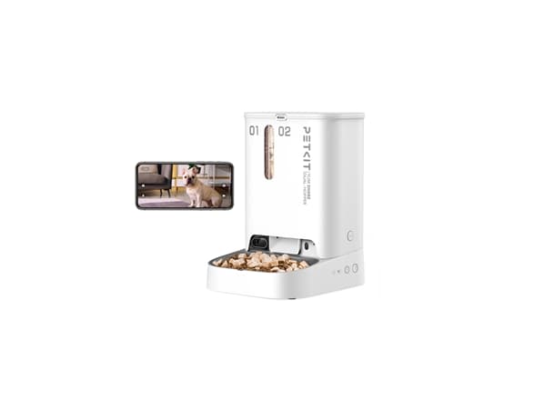 PETKIT | Mater med kamera | P591 YumShare Dual-bunker | Kapasitet 2+3 L | Hvit