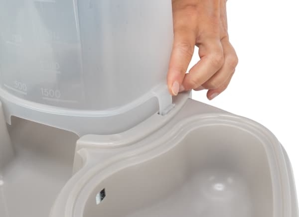 Trixie Food and water dispenser, plastic,3.5l/37×32×31cm,grey/taupe