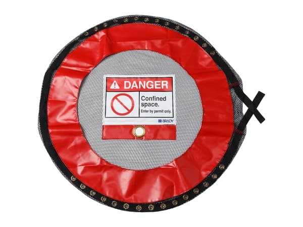 Brady 151053, Svart, Röd, Metall, mässing, Polyvinylklorid (PVC), Nylon, Polyester, 508 mm, 508 mm, 1 styck, USA