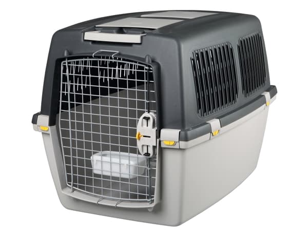 TRIXIE 39872, Hardt transportbur, Transportbur, Hund, 25 kg, Frontmatet, Sort, Grå