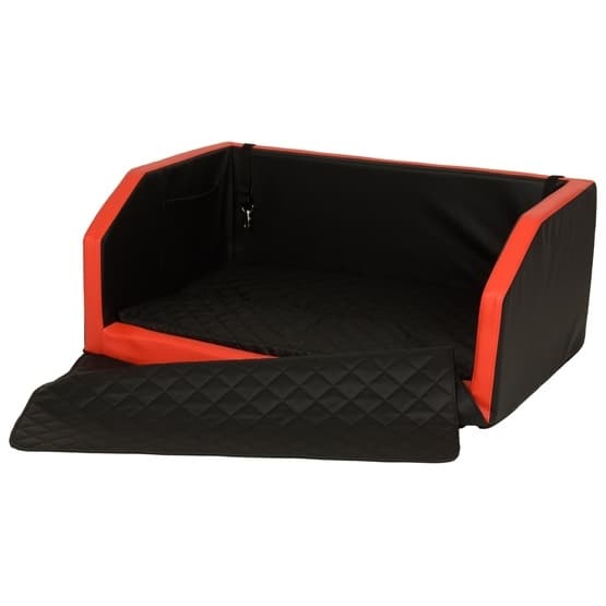 Hundeseng Transport - Ternet - 100x70 Cm - Sort/Rød