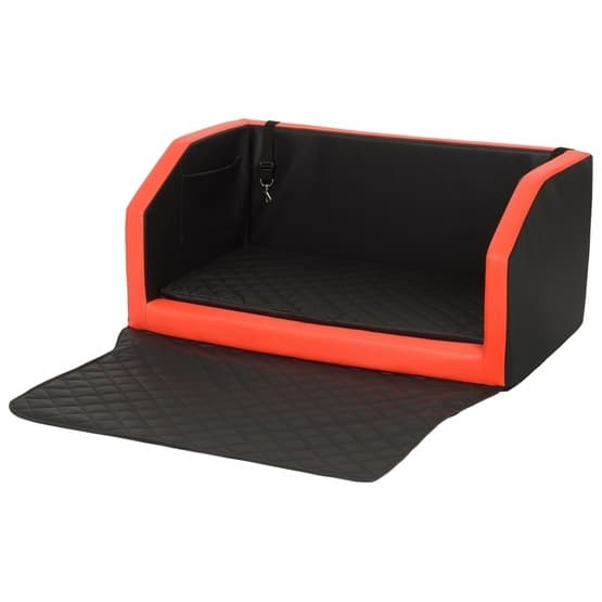 Hundeseng Transport - Ternet - 90x55 Cm - Sort/Rød