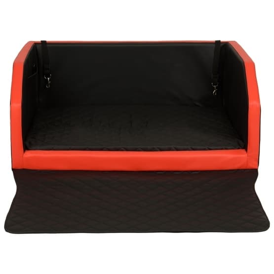 Hundsäng Transport - Karo - 100x90 Cm - Svart/Röd