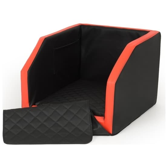 Hundeseng Transport - Ternet - 55x70 Cm - Sort/Rød