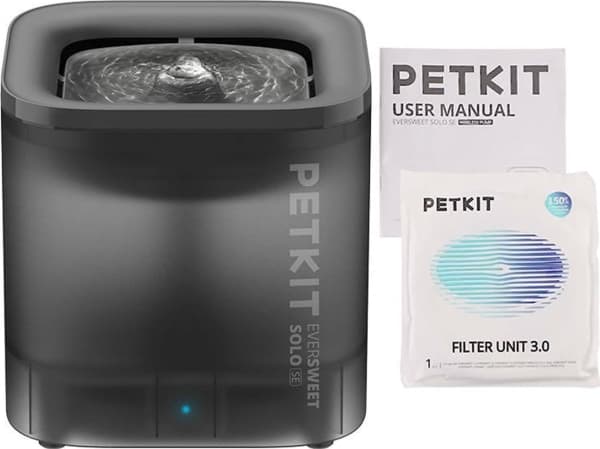 PETKIT | Smart drickfontän för husdjur | Eversweet Solo | Kapacitet 1,8 L | Filtrering | Material Plast | Grå