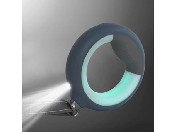 Doggy Village LUMINOUS Leash - sterk 3-i-1 bånd med LED-lommelykt, farget håndtaksbelysning og hygienepose dispenser for mellomstore og store hunder,