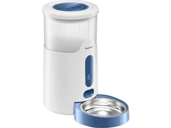 Panasonic CP-JNF01CW, Automatisk matdispenser for kjæledyr, Plast, Rustfritt stål, Hvit, Innendørs, Universell, 2,8 l