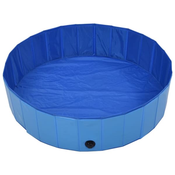 vidaXL foldbart hundebassin 120 x 30 cm PVC blå - Tilbehør til hunde