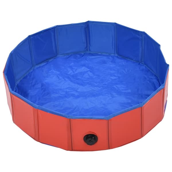 vidaXL Kokoontaitettava koiran uima-allas punainen 80x20 cm PVC -  Koiratarvikkeet