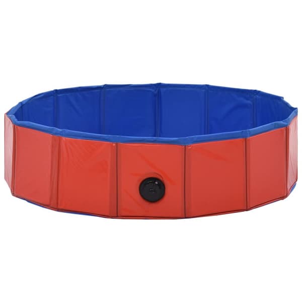 vidaXL Kokoontaitettava koiran uima-allas punainen 80x20 cm PVC -  Koiratarvikkeet