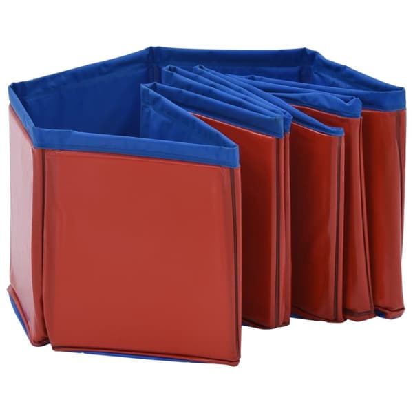 vidaXL Kokoontaitettava koiran uima-allas punainen 80x20 cm PVC -  Koiratarvikkeet