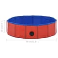 Pikkukuva 10 / 11: vidaXL Kokoontaitettava koiran uima-allas punainen 80x20 cm PVC -  Koiratarvikkeet