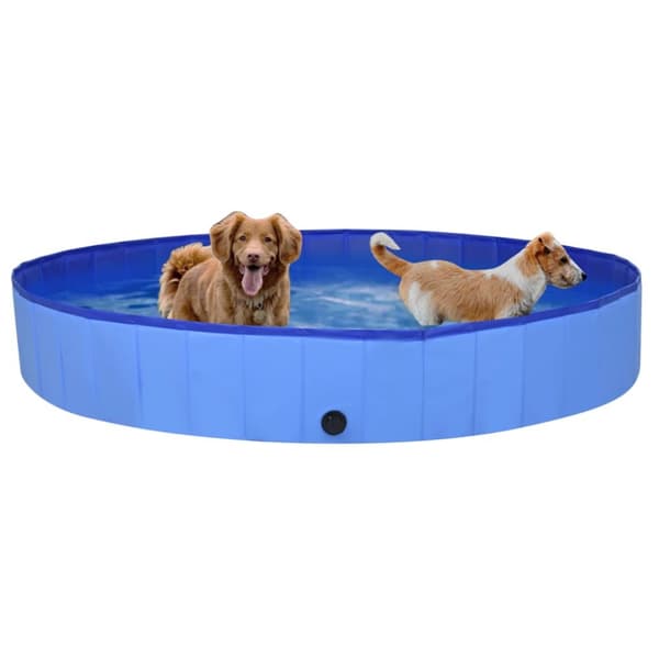 vidaXL foldbart hundebassin 200x30 cm PVC blå -  Tilbehør til hunde