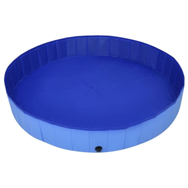vidaXL foldbart hundebassin 200x30 cm PVC blå -  Tilbehør til hunde