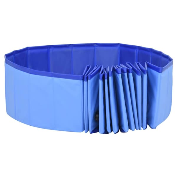 vidaXL foldbart hundebassin 200x30 cm PVC blå -  Tilbehør til hunde