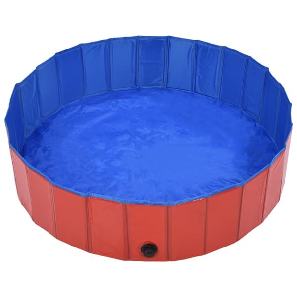 vidaXL Kokoontaitettava koiran uima-allas punainen 120x30 cm PVC -  Koiratarvikkeet