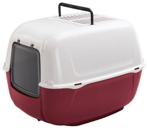 Ferplast Prima New Litter Box Vit och rödbrun