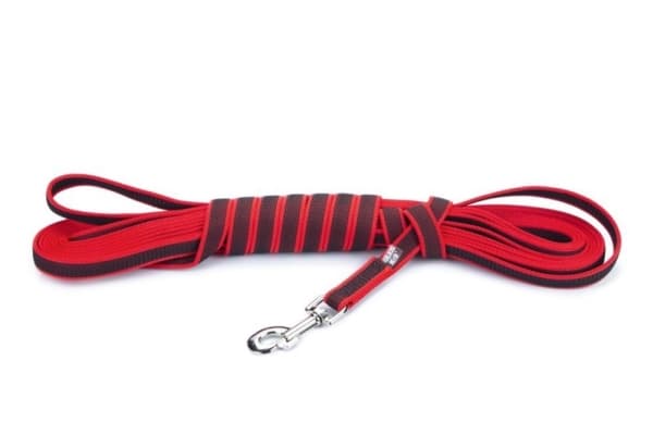 Julius-K9 K9 C&G line, rød/grå 20mm/10m m/håndt