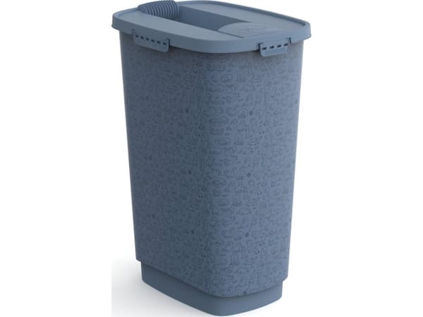 Rotho 4002010887WS, Oppbevaringsbeholder for mat til kjæledyr, Plast, Blå, Mønster, Frittstående, 50 l